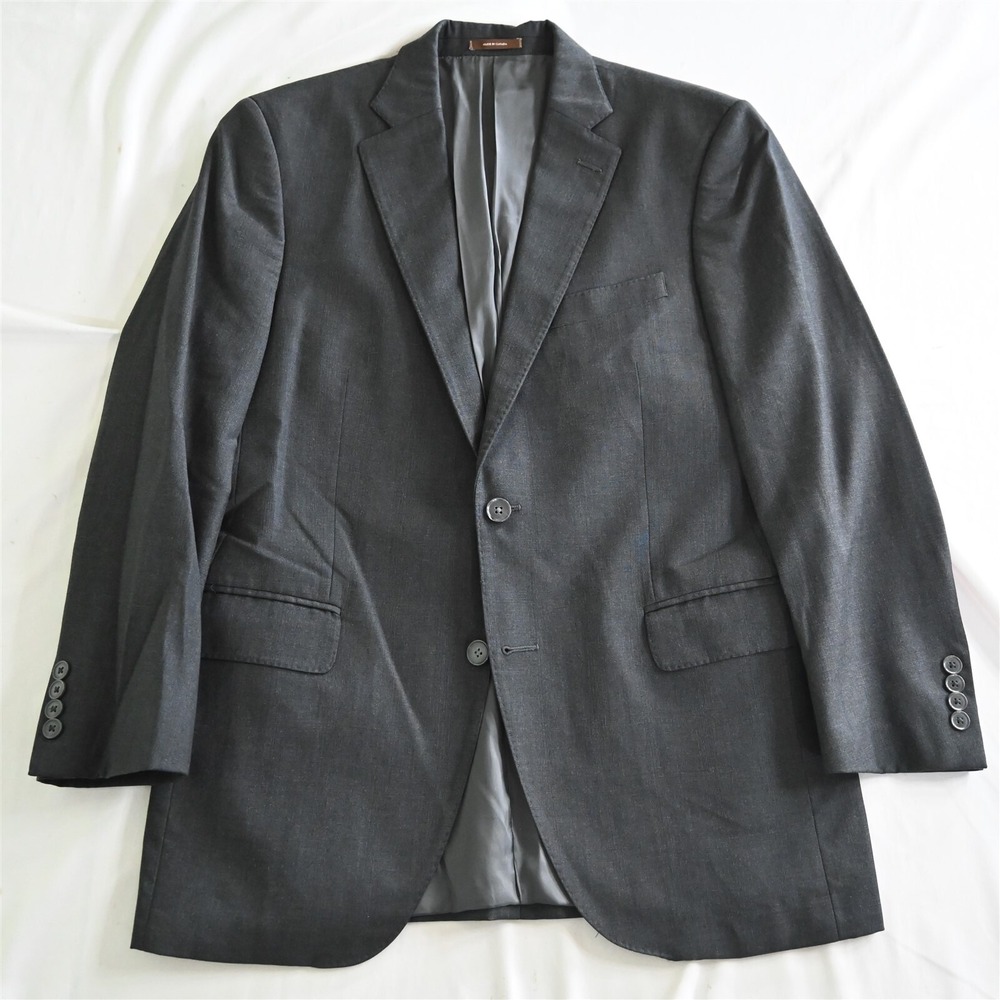 Peter Millar 40R Gray Glenn Check 100% Wool Mens Blazer Sport Coat Jacket